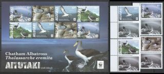 C1528 2016 Aitutaki Wwf Fauna Birds Chatham Albatross 1kb,  1set Mnh
