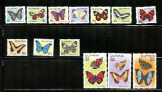Mnh Butterflies Topical Stamps Guyana