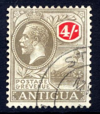 Antigua 1921 - 29 4/ - Grey - Black & Red Very Fine Cds.  Stanley Gibbons 80.