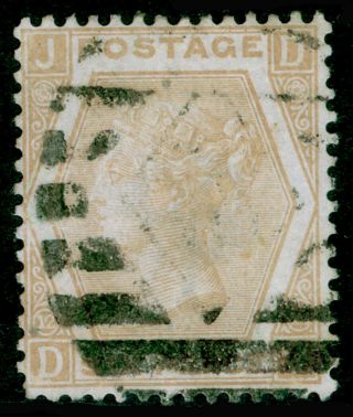 Sg123,  6d Pale Buff Plate 12, .  Cat £350.  Dj