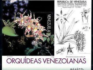 [79954] Venezuela 1996 Flora Flowers Blumen Orchids Souvenir Sheet Mnh