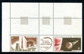 Somali Coast C40a Mnh Launching Of France’s First Satellite 1965 X32164