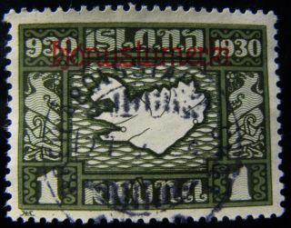 Iceland Facit Tj 70.  Althingi 1930.  Canceled Breiabósstaður.  Rare Stamp.