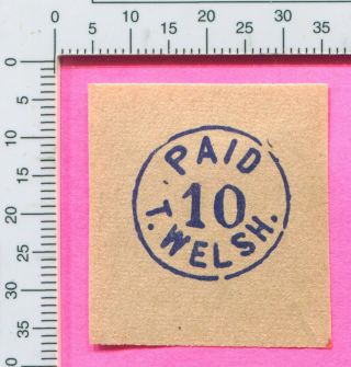 Al Montgomery Alabama 10c T Welsh Confederate Handstamped Envelope Reprint Stamp