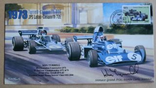 1973 Monaco Grand Prix Tyrrell - Cosworth 006 2000 Cover Signed By Ken Tyrrell