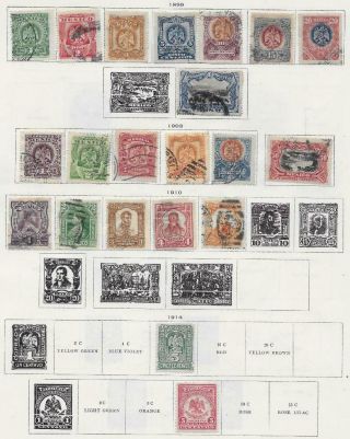 21 Mexico Stamps From Quality Old Album 1899 - 1914