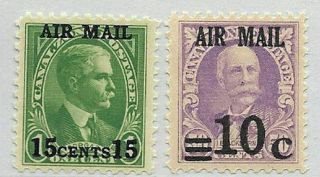 Canal Zone 2 Different Mnh Airmails Scott C1 & C4
