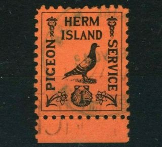 Gb Locals Channel Islands Herm Pigeon Post First Issue 1949 Nov {samwells}ma431