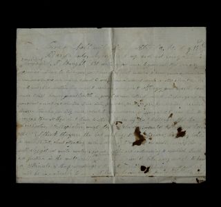 51st Ohio Infantry Civil War Letter - Lying In Camp 1.  5 Miles From Atlanta,  Ga