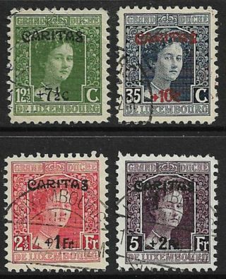 Luxembourg 1924 Caritas Set Of 4 Sg 227 - 230 (cat £80)