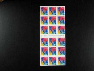 Us Scott 2599a Fold It Booklet Pane 18 Liberty 29c Stamps Never Folded S452