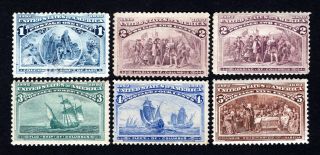 Usa 1892 Set Of Stamps Scott 230 - 234 Mnh Cv=470$