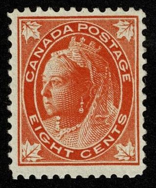 Canada Stamp Scott 72 8c Queen Victoria Maple Leaf Issue 1897 Regummed