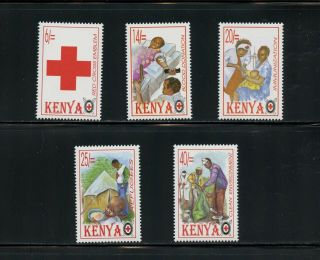 R078 Kenya 1996 Red Cross 5v.  Mnh