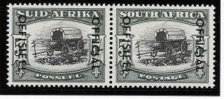 South Africa 1951 5s Black & Blue Green Official Vf Mnh Sg O49 £180