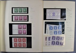 Selection Of Postage Stamp Booklet Panes Of Canada,  1949 – 1954