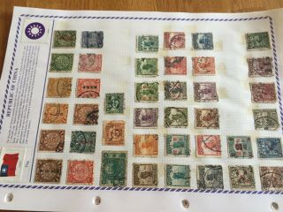 China Stamps All Different On Album Pages,  Unchecked Many Overprints