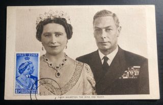 1948 Bechuanaland Rppc Postcard Cover Royal Silver Wedding King George Vi Fdc