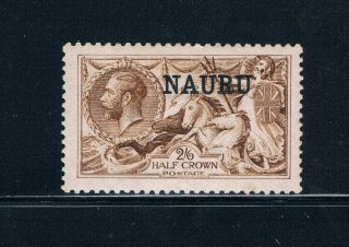 Nauru - 1916 - 23 - 2sh6p Seahorse - - Yellow Brown - Sc 13v [sg 20] 19
