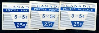 Weeda Canada Bk49c Vf Booklets With 12,  14 & 16 Mm Staples Cv $19