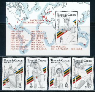 Turks And Caicos - Barcelona Olympic Games Mnh Sports Sets (1992)