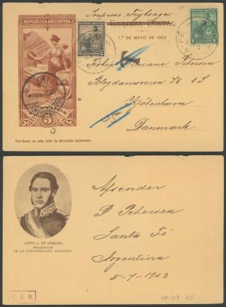Argentina 1903 - Illustrated Stationery To Denmark 34352/10