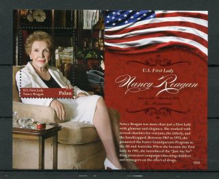 Palau 2016 Mnh Us First Lady Nancy Reagan 1v S/s Ii Film Movie Stars Stamps