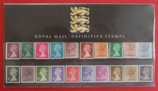4 G.  B Presentation Packs 1987 Definitive Stamps Regionals N.  I. ,  Scotland & Wales