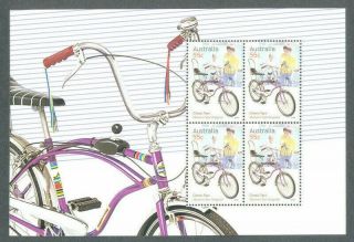 Australia - Dragster Bicycle - Classic Toys Mnh Sheet 2009 - Cycling