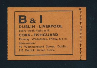 IRELAND 1954,  4sh BOOKLET,  VF SG SB10 CAT£120,  (SEE BELOW) 2