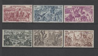 French West Africa,  Afrique Occidentale Francaise 1946 Sg 28 - 33 Mlh