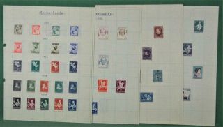 Netherlands Childrens Charity Stamps Selection On 9 Pages (a187)