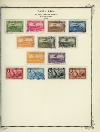 Costa Rica Scott Specialty Album Page Lot 40 - Air Post - See Scan - $$$