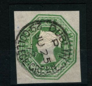Gb Qv Embossed Cut - Out 1/ - Green Ireland College Green Dublin 1872 Cds Ma367