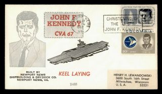Dr Who 1967 Uss John F.  Kennedy Navy Ship Keel Laid C129460