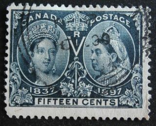 Can 58 15c Queen Victoria Steel Blue Jubilee Issue 1897 Cat 190 Us