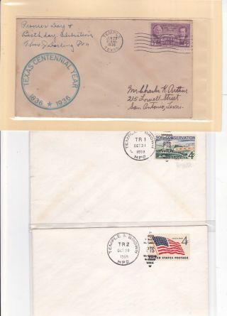 776 Temple Texas Centennial 6/29/1936 " Pioneer Day ",  2 Hpo 1969 Covers