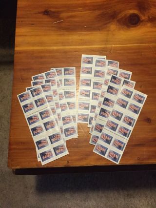 Usps Us Flag Forever Stamps - 10 Books Of Stamps