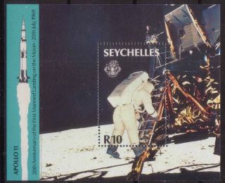 Seychelles 1989 20th Anniv.  Of 1st Manned Moon Landing S/s Mnh C7955