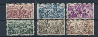 D279751 Military Landscapes Chad To Rine Mnh French West Africa 1946 Sc.  C5 - C10