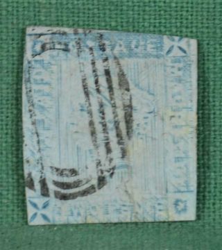 Mauritius Stamp 1857 - 59 Imp.  2d Blue Sg 22 (s94)