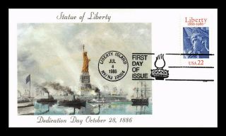 Us Cover Statue Of Liberty Dedication Day Fdc Liberty Island York