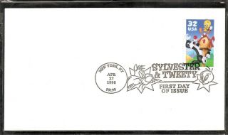 Us Sc 3204 Sylvester & Tweety Fdc.  Ready For Cachet