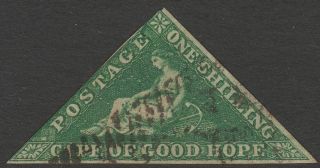 Cape Of Good Hope 1859 Qv Triangle 1sh Deep Dark Green Sg8b Cat £550
