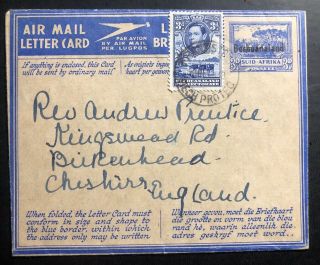 1948 Bechuanaland Air Letter Stationery Cover To Birkenhead England 2
