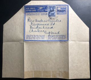 1948 Bechuanaland Air Letter Stationery Cover To Birkenhead England 4