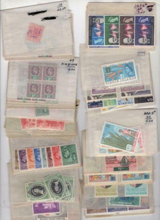 Virgin Islands - Dealers Stock Of Stamps In Glassines -
