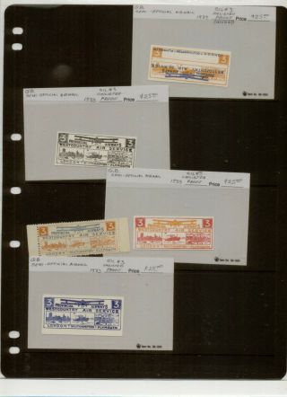 5 Different West Country Air Service Provincial Airways 3d Labels