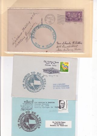 776 Roaring Springs Texas Centennial 8/27/1936 " Old Settlers Reunion ",  2 Cards