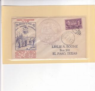 776 Ysleta Texas Centennial 7/16/1936 Official Mission Cover Near El Paso
